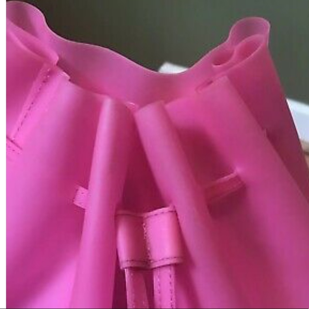 Target Pink Plastic Drawstring Peace Bookpack - image 5